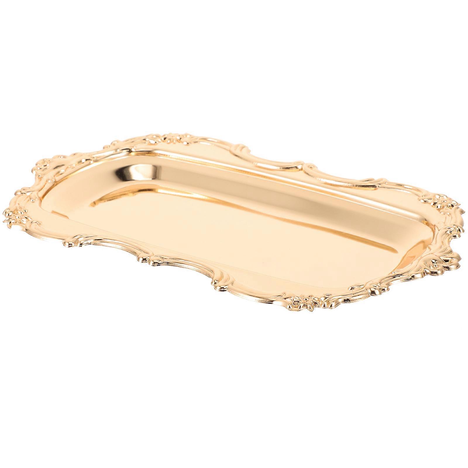 Fruit Serving Tray Metal Dish for Multi-Functional Organization 3Pcs