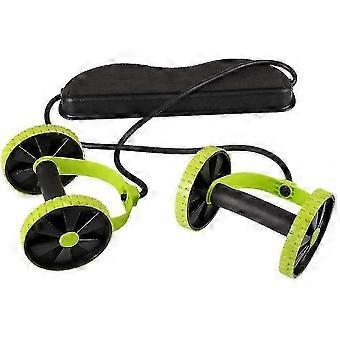 Fitness Pull Rope Abdominal Double Roller Roller Pull Trainer Slimming Exercises Core Double Wheel Fitness Exercise Abdominal Trimmer - Arm Tr