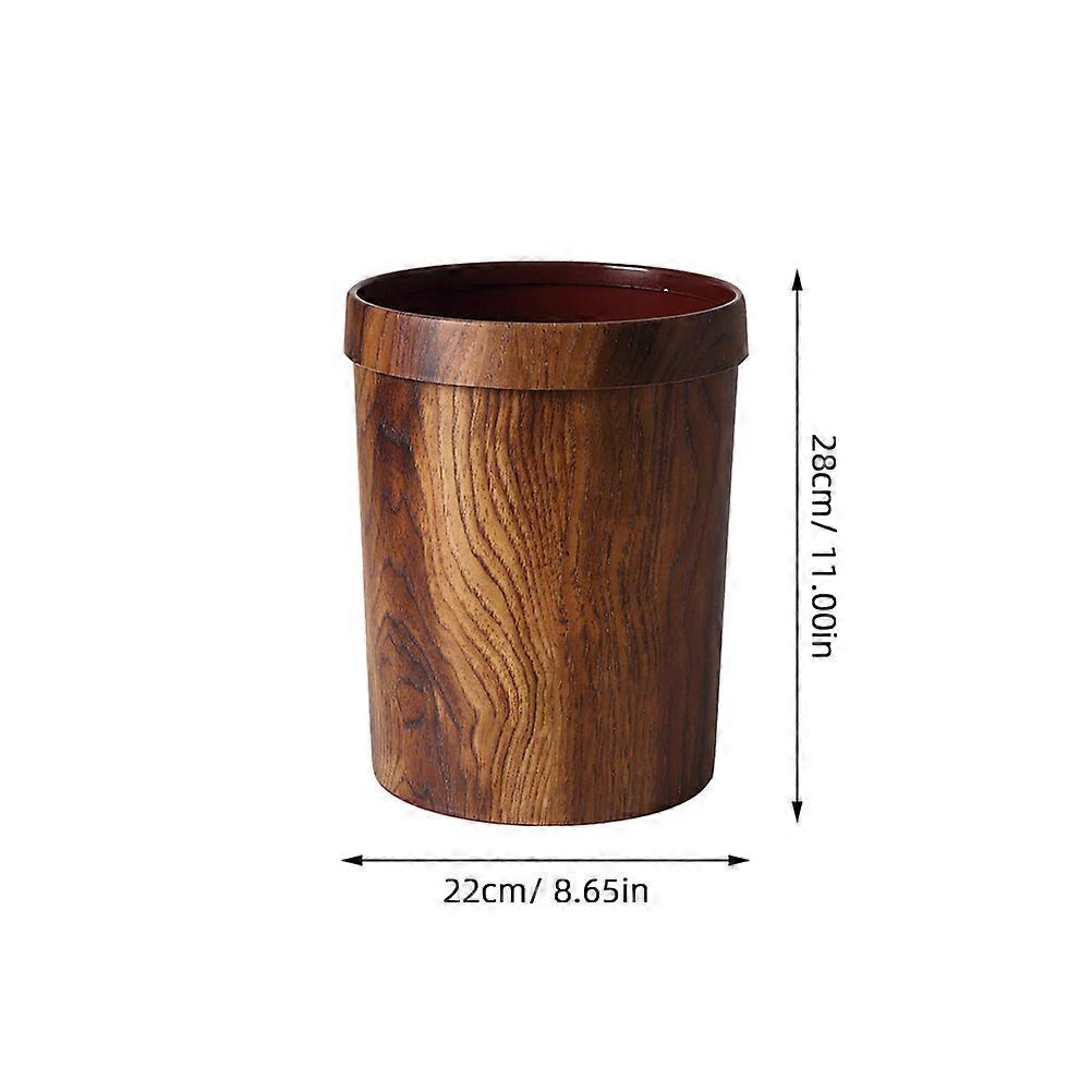 1PC Grain Pattern Rubbish Bin Uncovered Waste Bin Large Plastic Trash Can