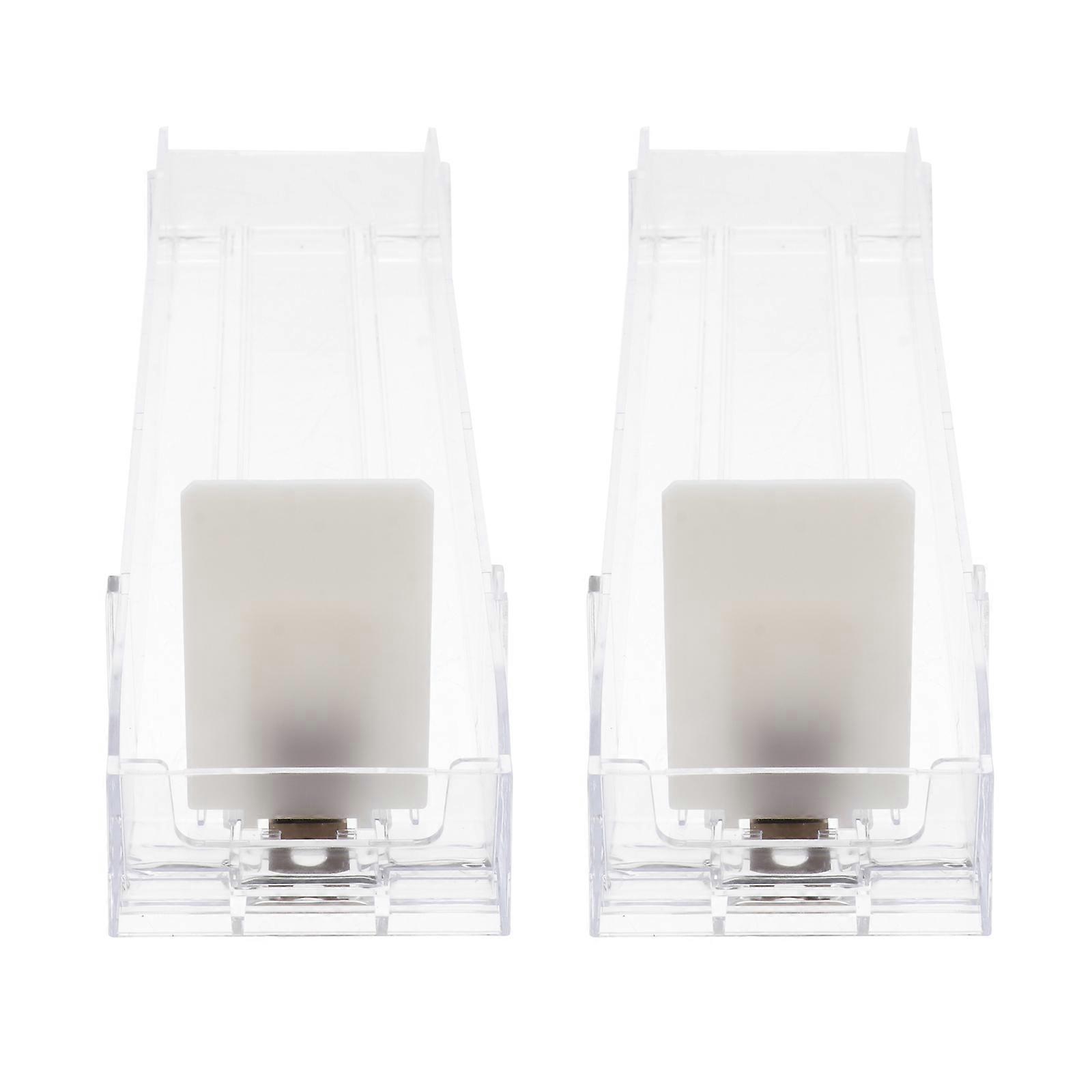 2Pcs Cigarette Showcase Automatic Cigarette Case Auto-Push Case Auto Cigarette Rack (Clear)