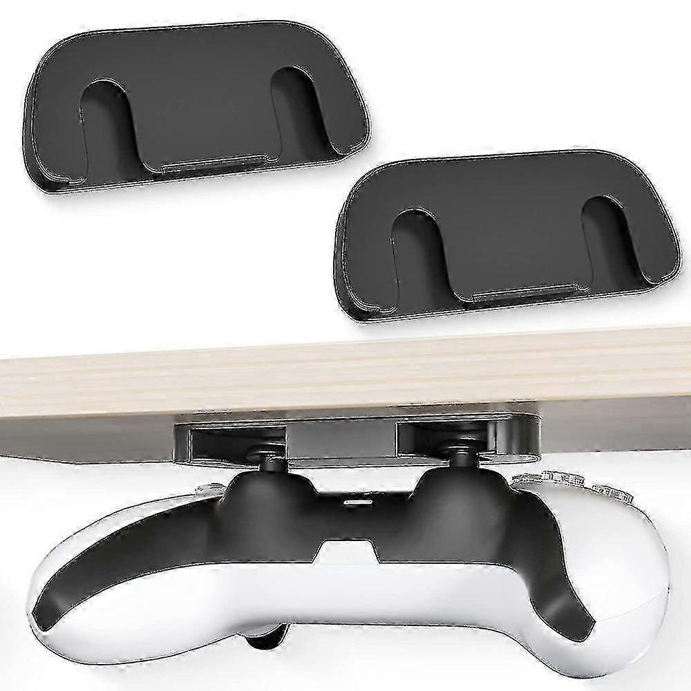 2 pcs controller table stand compatible ps5/ps4, ps5 controller holder storage rack under desk mount [XR]