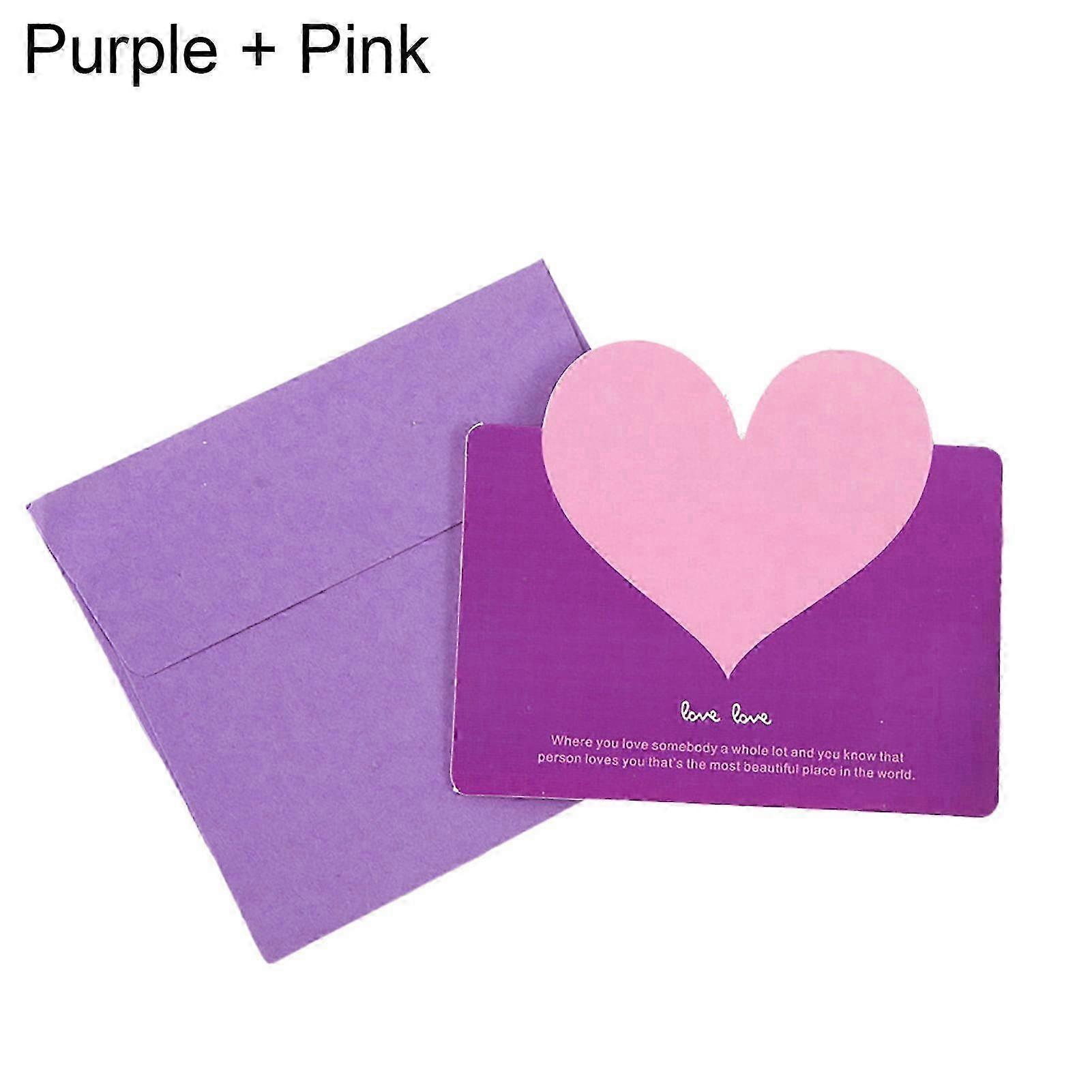 Greeting Card Foldable Visual Effect Paper Creative Heart Pattern Blessing Card for Valentine's Day