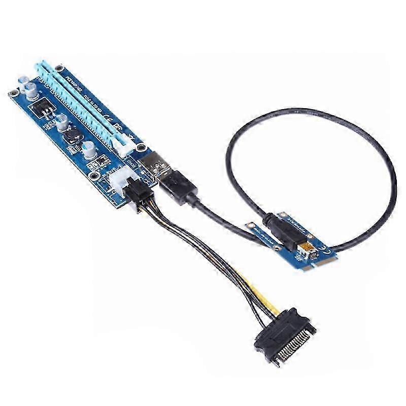Mini PCI-E to PCI-E x16 Riser External Graphics Card + 60 USB cable for Laptop