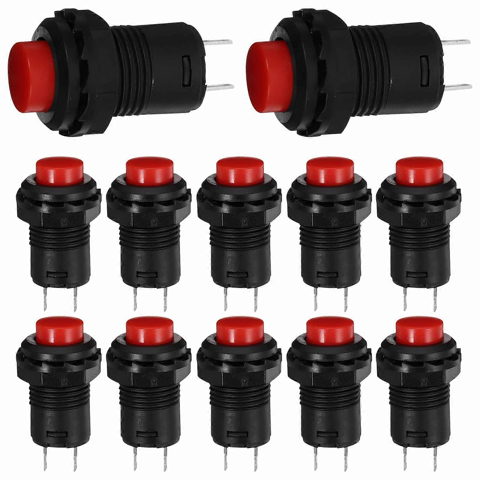 Assorted Locking Switch 12Pcs Circuit Momentary Button Accessories