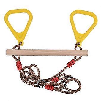 2025 Trapezio resistente in legno, barra per altalena per bambini, anello ad alta resistenza, barra per trapezio compatibile con giardino e cortile