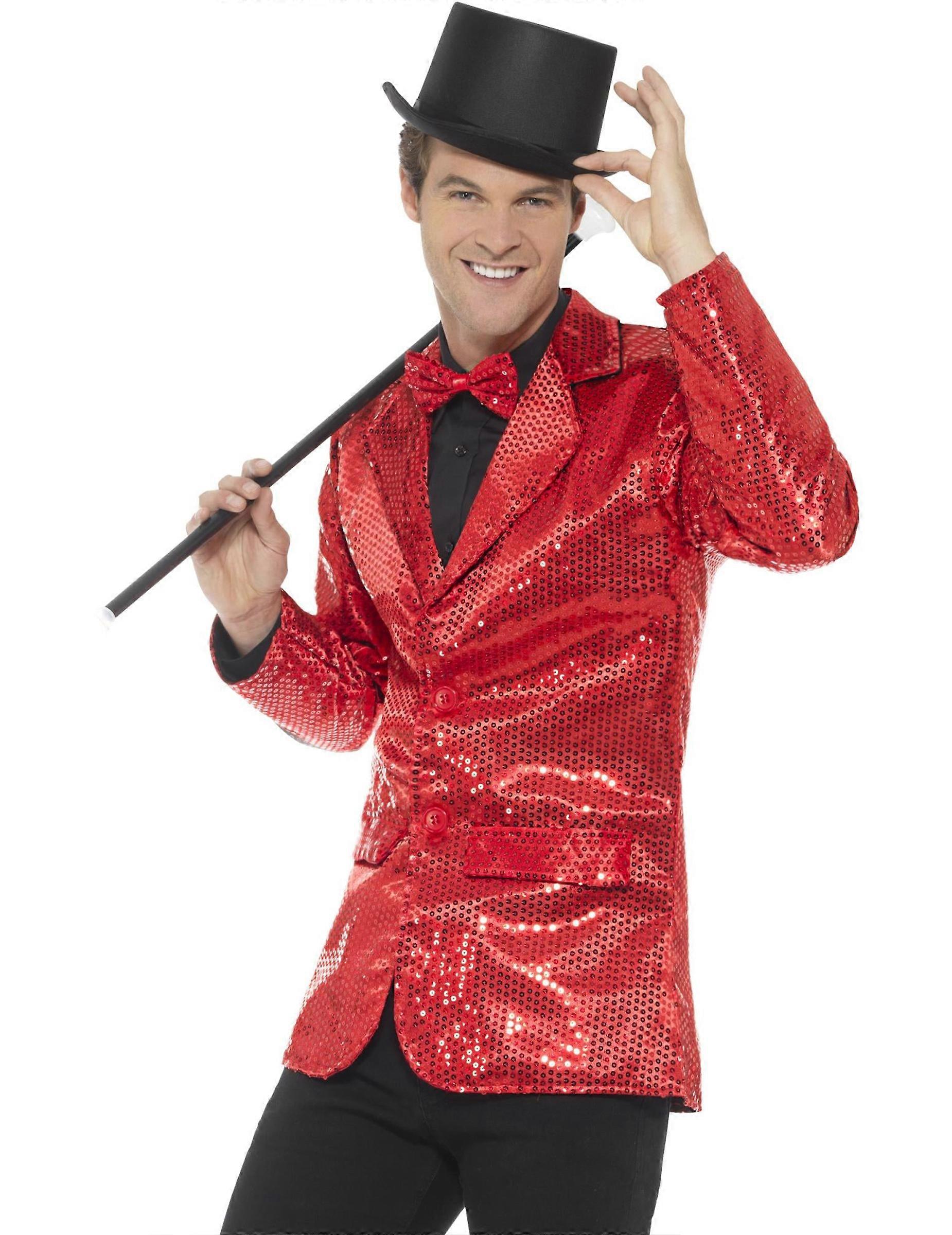 Men's luxury red sequin disco jacket