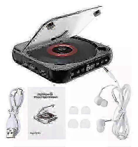 Portable Bluetooth CD Player with Touchscreen, 7-Hour Playtime, Compatible with