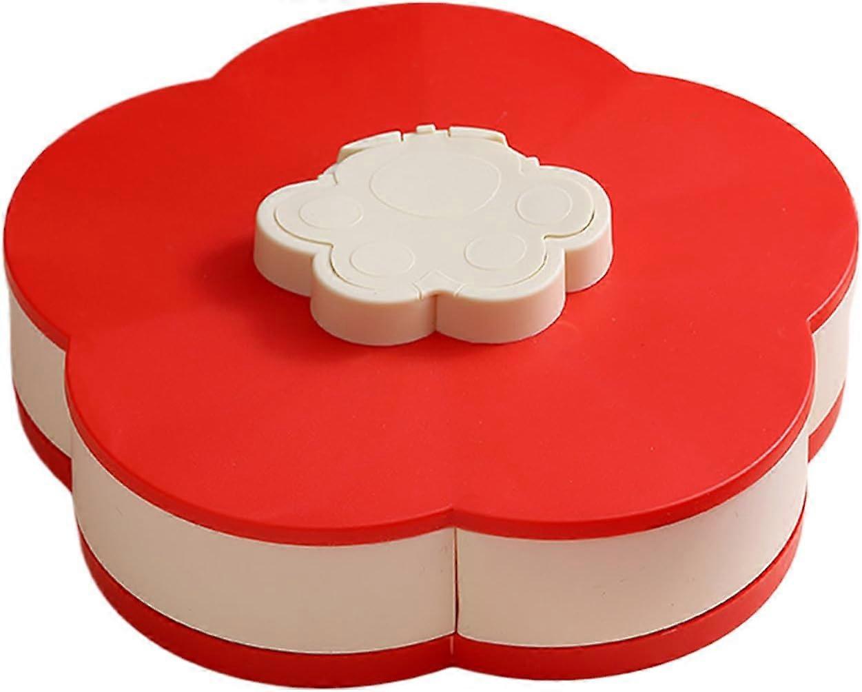 Divided Serving Tray - Rotating Petal-Shaped Platter for Appetizers |