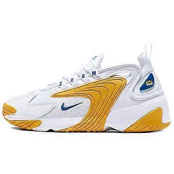 Nike Zoom 2K Lace Up Cushioning Slip Resistant Cushioning Slip Resistant Low top Running Shoes Women's White Yellow AO0354-106