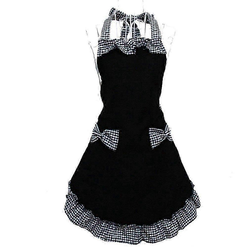 Adjustable Lace Bow Polyester Apron