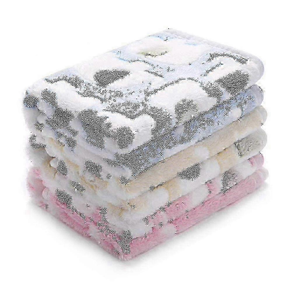 3pcs Pilling-Resistant Pet Flannel Throws