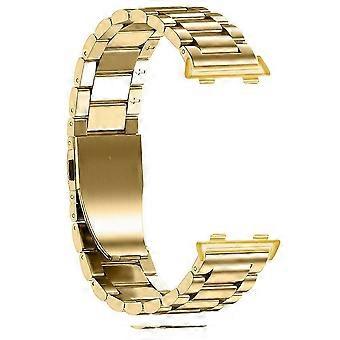 Three-beads Steel Watch Band Compatible with 46mm Smart Watch