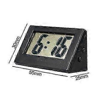 Digital LCD Tabletop Clock - Compact, Easy Read, Multi-Use - White/Blue/Black