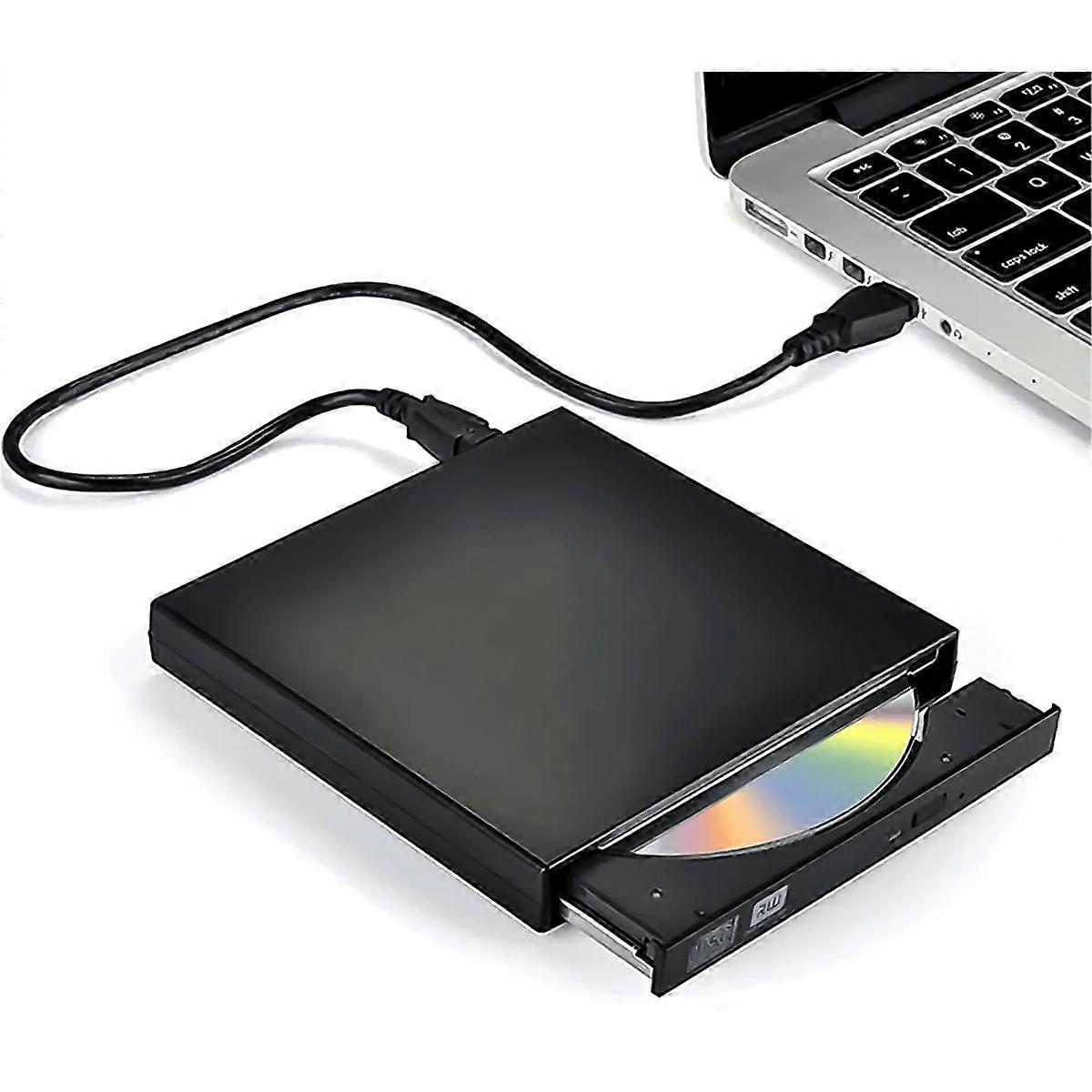 Backwards Compatible Shockproof Low-Noise External CD DVD Drive