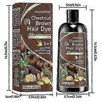 3-i-1 hårfarveshampooformel Dækker øjeblikkeligt gråt hår Naturlige urteingredienser Unisex øjeblikkelig farveshampoo Farver håret på få minutter