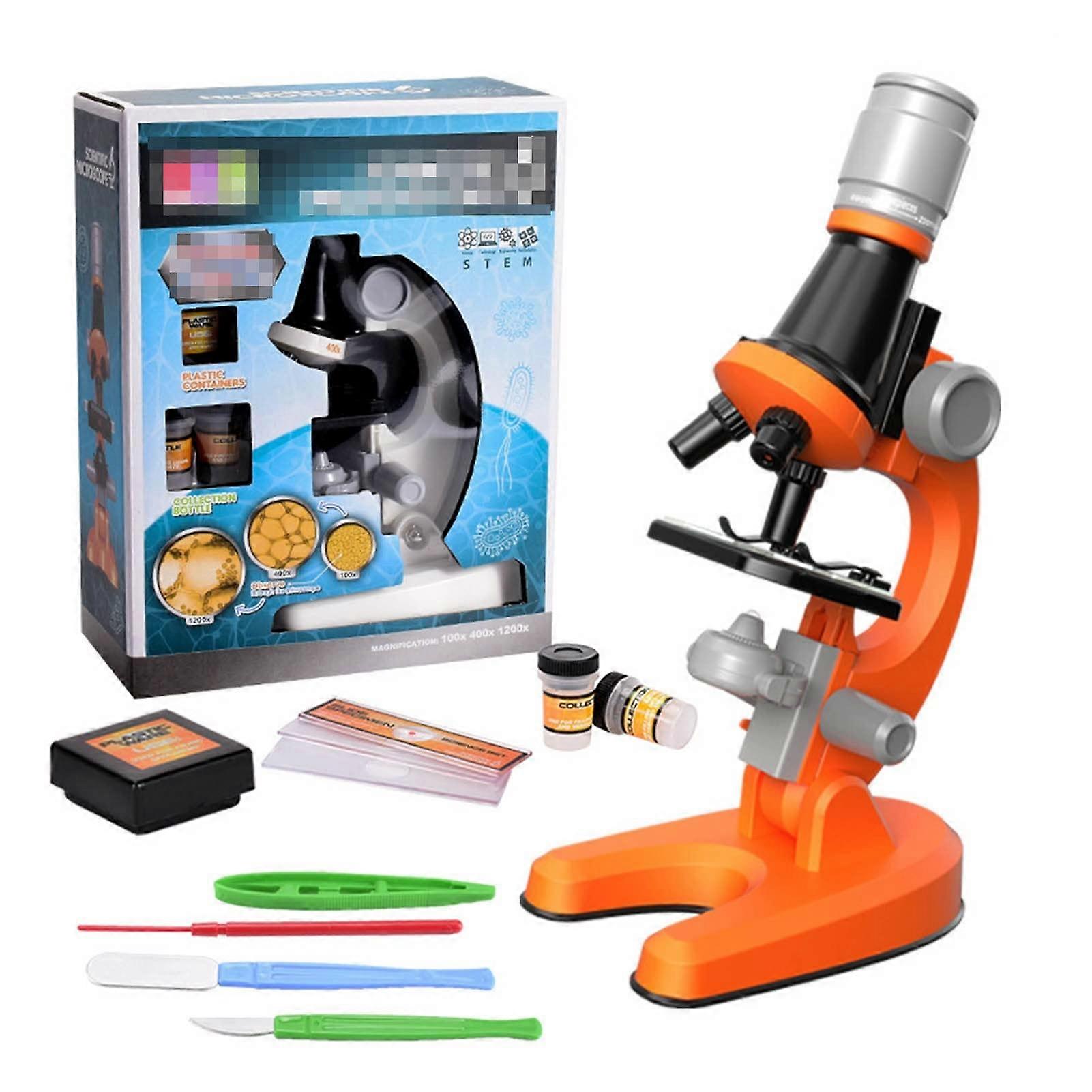 Kids Microscope HD  Magnification Digital Microscope for Educational Science Experiments Orange Size