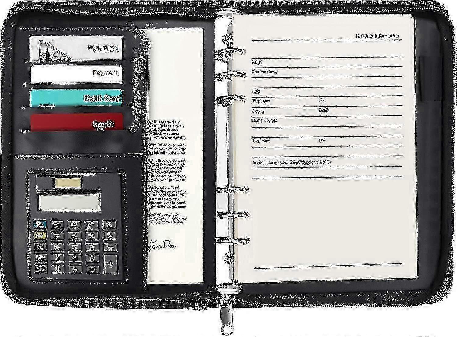 Conference Portfolio Folder A5 with Binder compatible with Documents