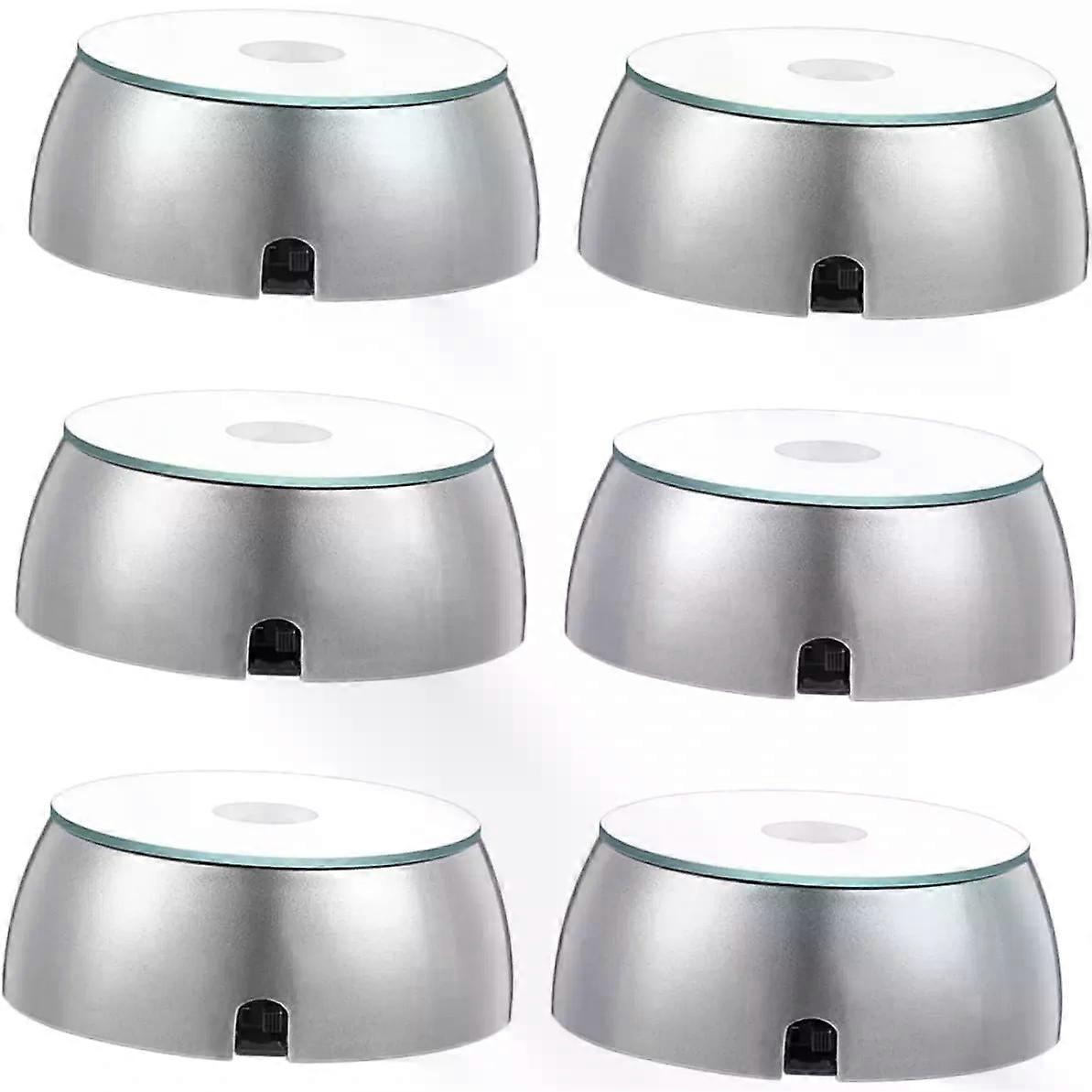 Ball Holder 6pcs Silver Plastic Rotatable Base LED