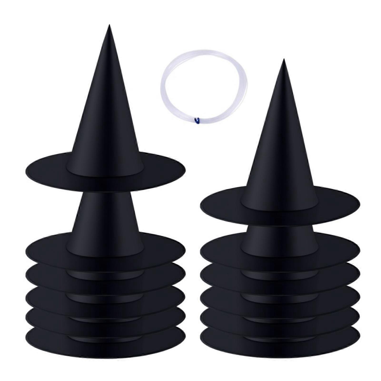 12pcs Hanging Witch Hat Decor Set
