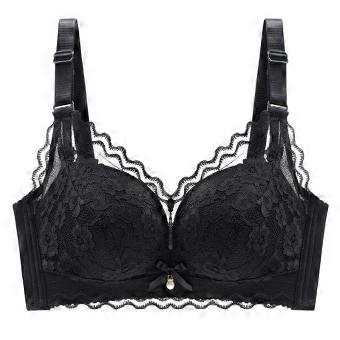 Women Lace Push‑Up Bra Wireless Thin‑Top Thick‑Bottom Bra Sexy Adjustment Bra Gather Side Fat for Small Bust
