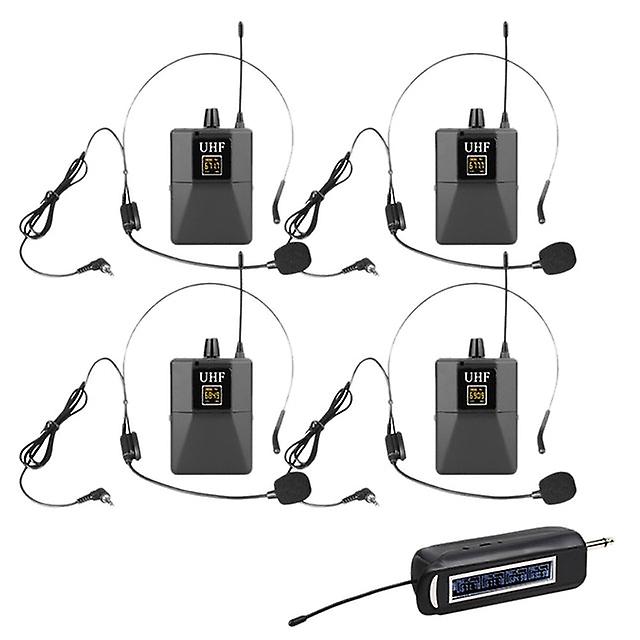 Wireless Lavalier Microphone System 4 Channel Wireless Lavalier Microphone For Camera Youtube Recording Vlog Interview