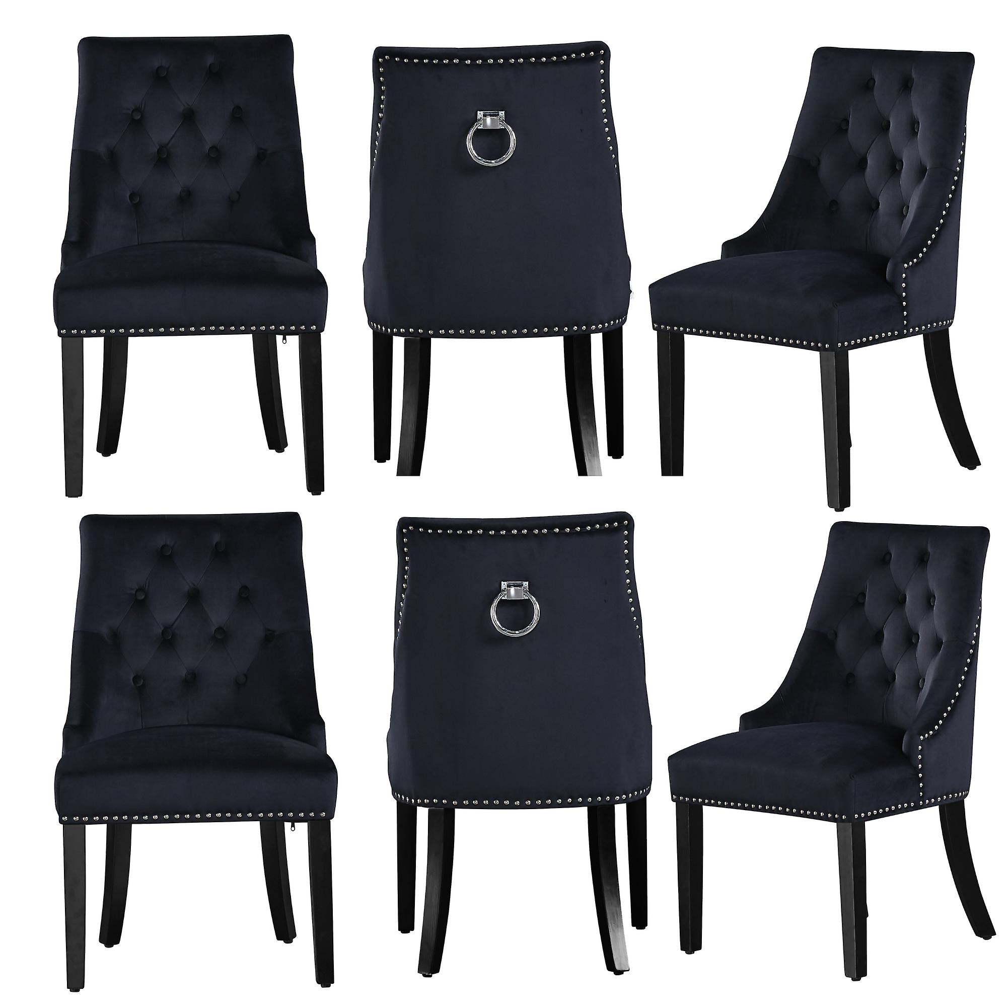 Winchester Lux Velvet Dining Chairs - Kitchen Dining Chairs - Set Of 6