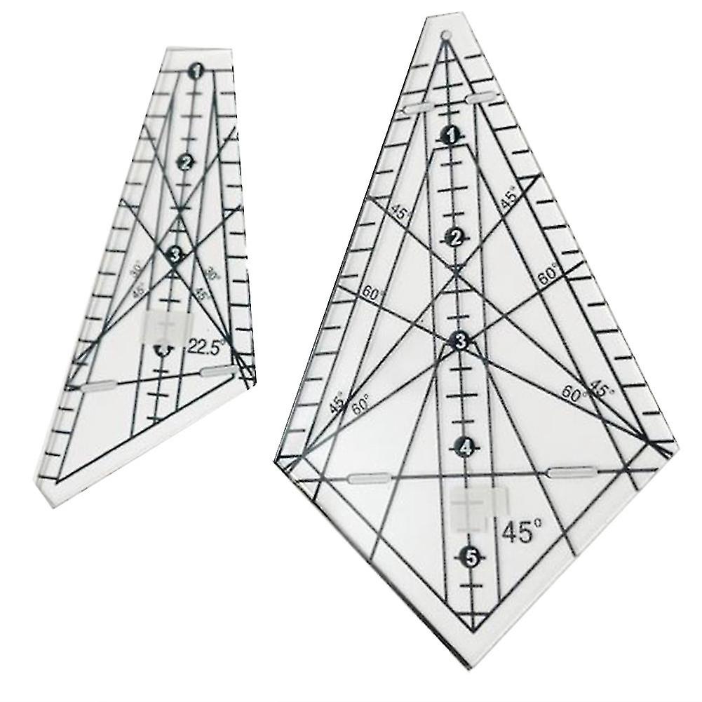 Acrylic Sewing Patch Ruler Squed 22.5/45 Sewing Template Ruler Patch Quilting Ruler Diy