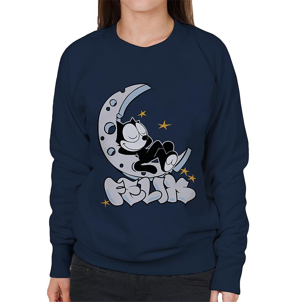 Felix The Cat Sleeping On The Moon Women's Sweatshirt