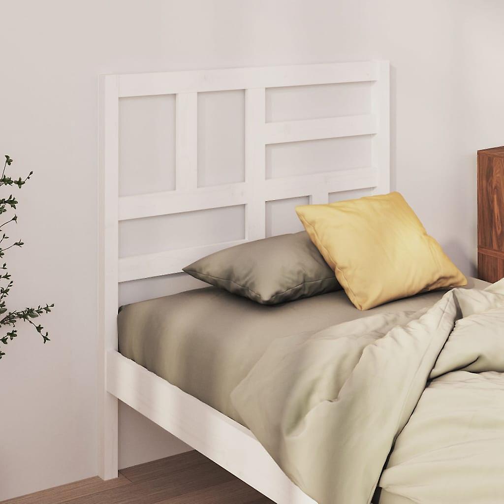 Headboard White 96x4x104 cm Solid Pine Wood