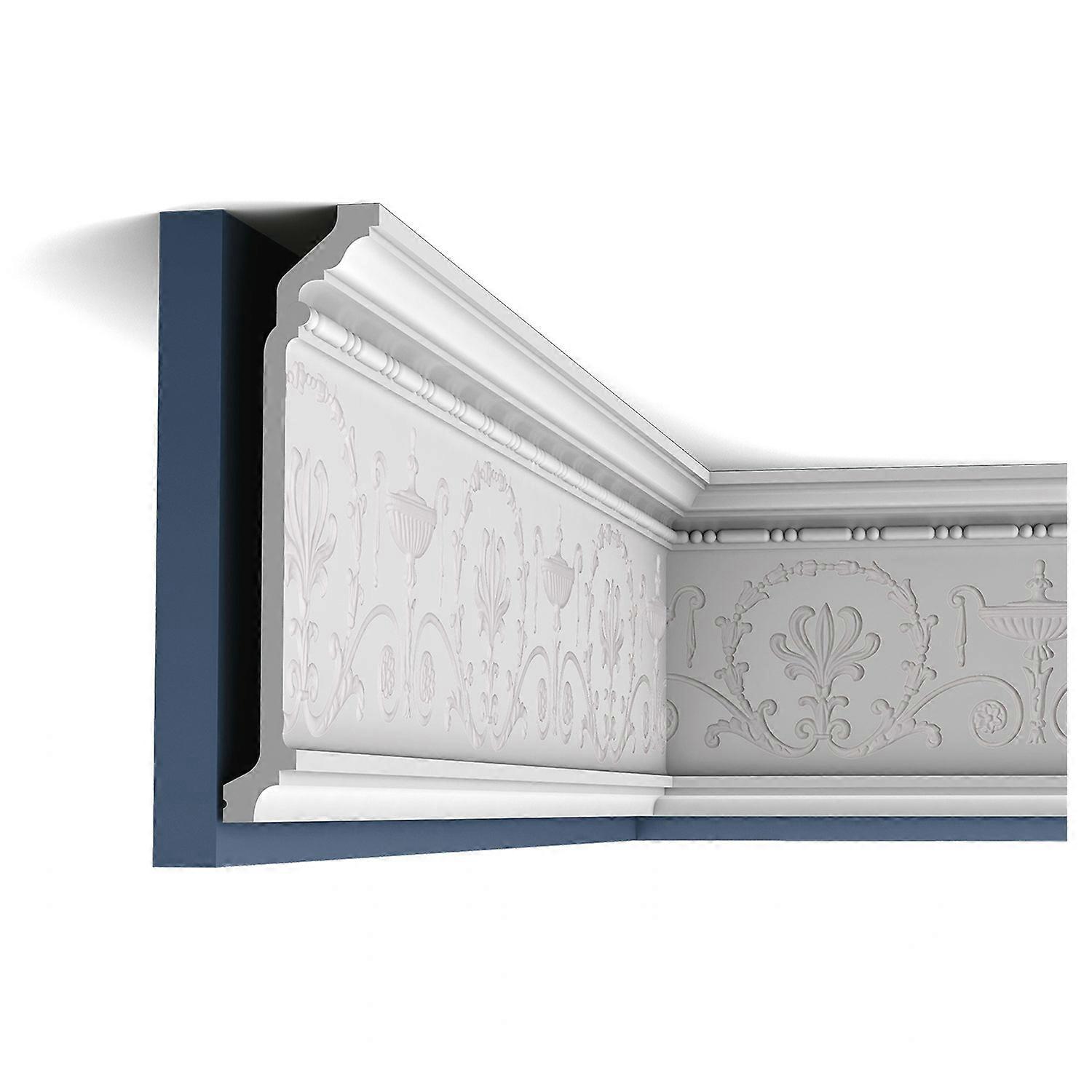 Orac Decor 1 x Cornice moulding C308 LUXXUS white Purotouch® pre-primed lightweight, sturdy, dimensionally stable