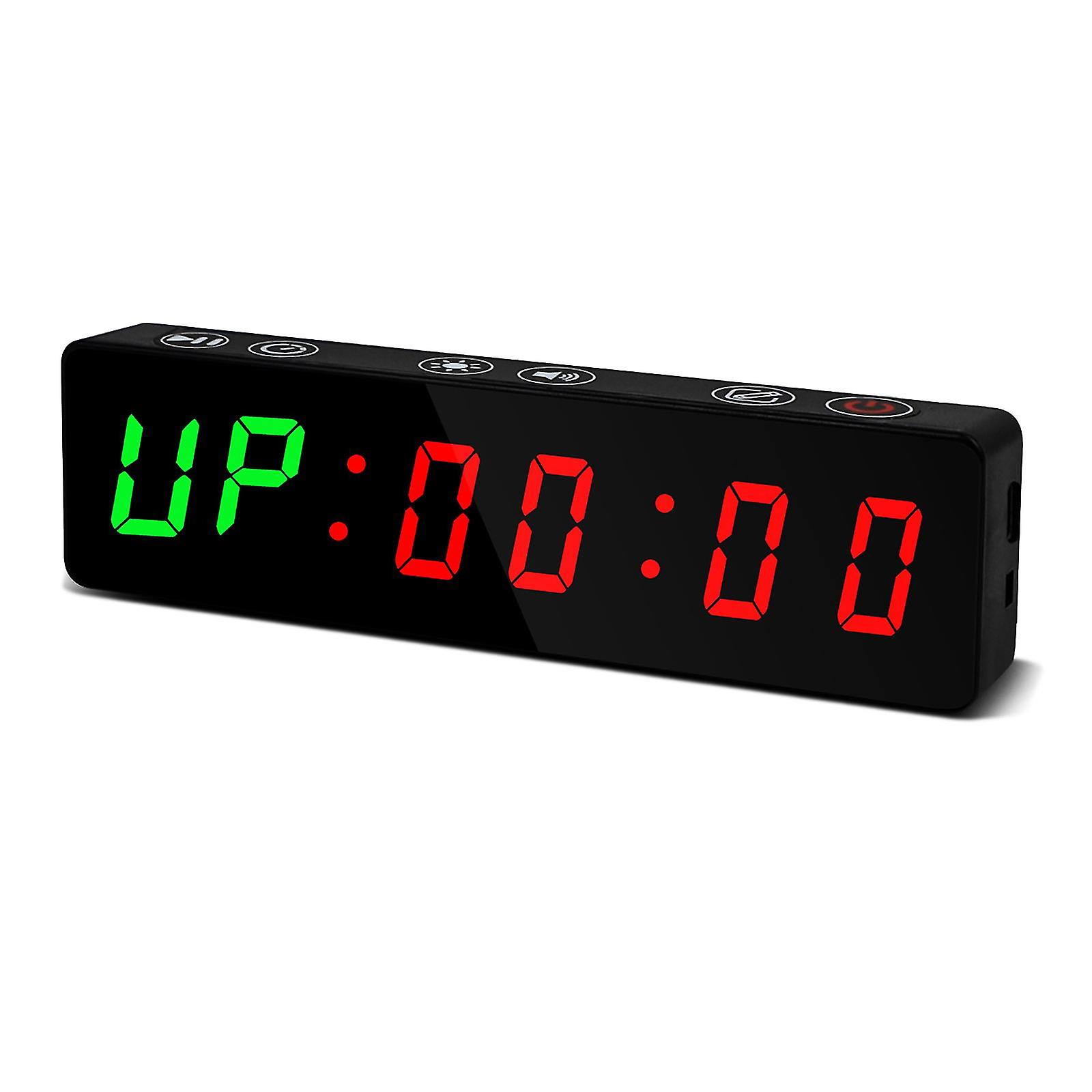Portable Gym Timer, Workout Clock With Rechargeable Battery And Built-in Magnet, Stopwatch Countdown/up For Home Gym Garage Fitness, Interval Training