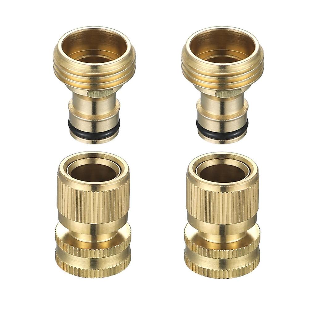 2Pair 3/4" Mässing Snabbkoppling Metallkran Vattenpistol Adapter