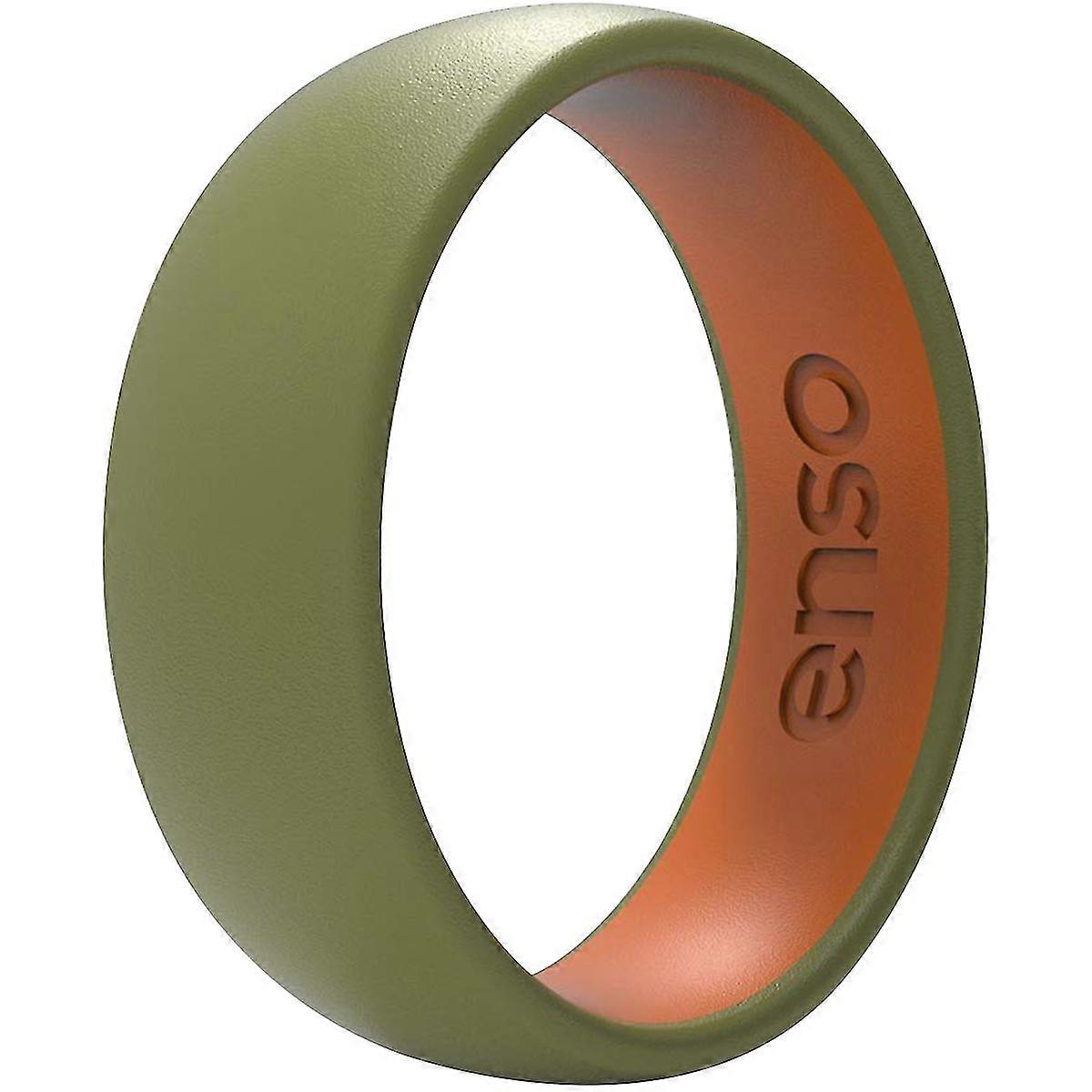 Inele Enso Dualtone Seria Silicon Ring - Olive / Ars Orange