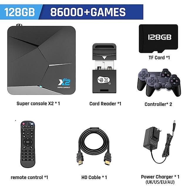Super Console X2 Retro Video Game Console For Ps1/dc/ss/psp Plug Play Game Box Build-in 100,000 Classic Games Support Tv System