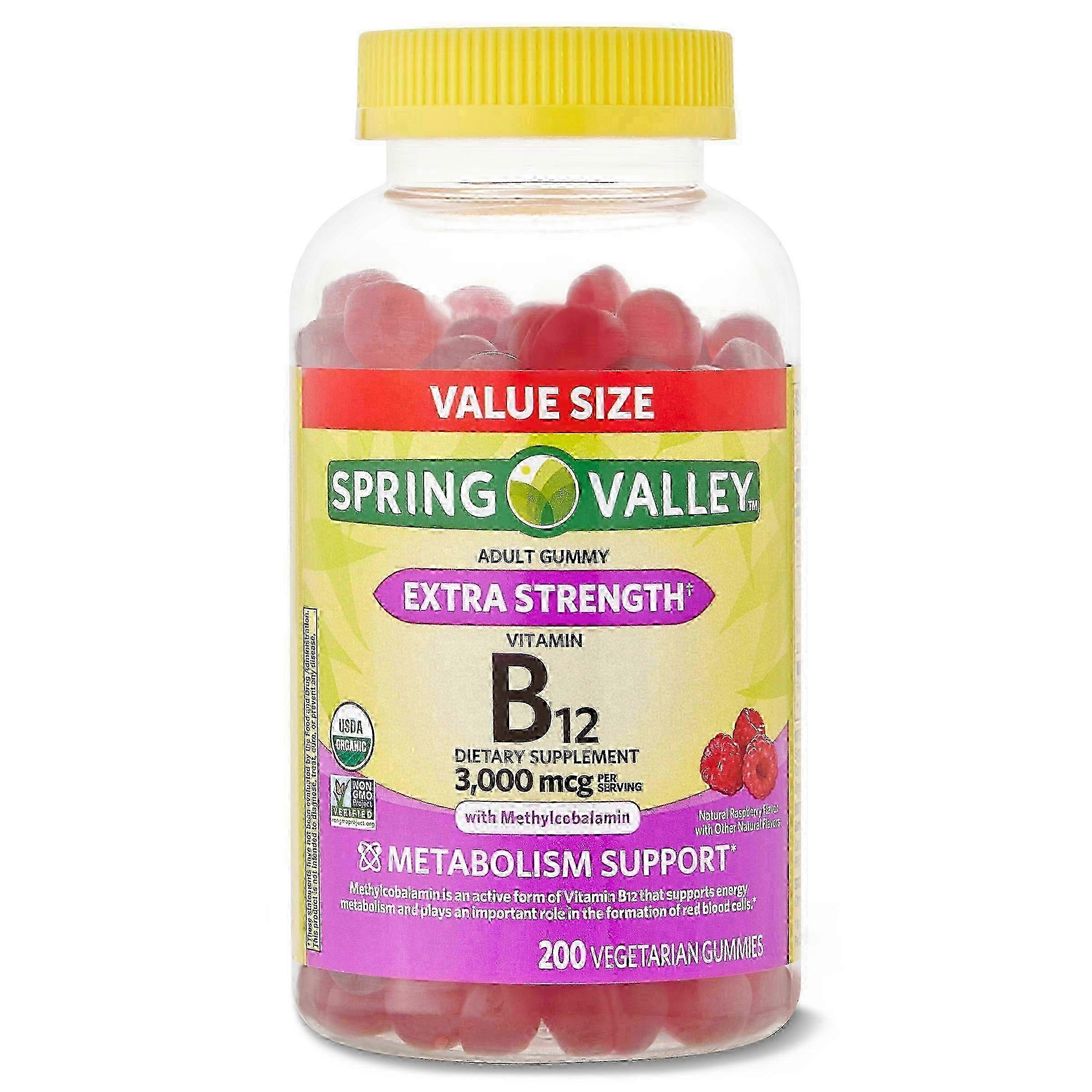 Spring Valley Extra Fort B12 Gommes, 200 Ea
