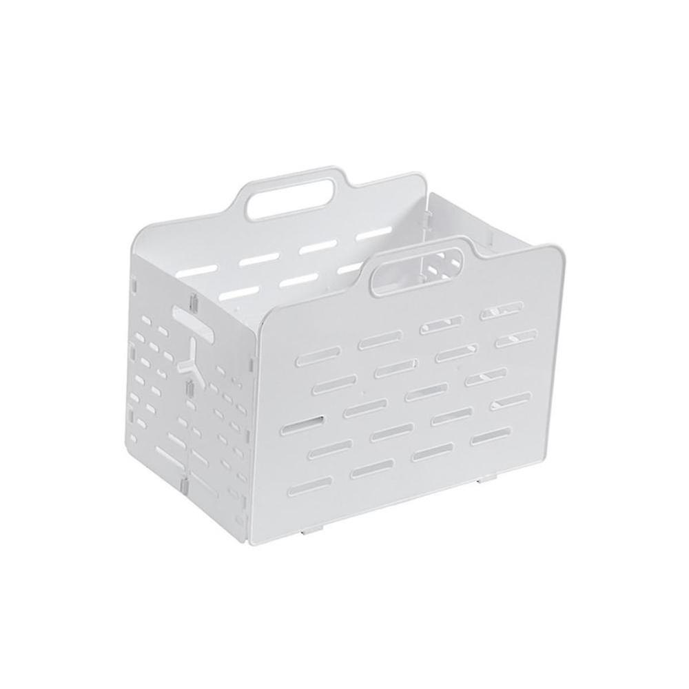 Collapsible Storage Basket Modern Plastic Bins Crates With Handles, Foldable Laundry Hamper, Wall M