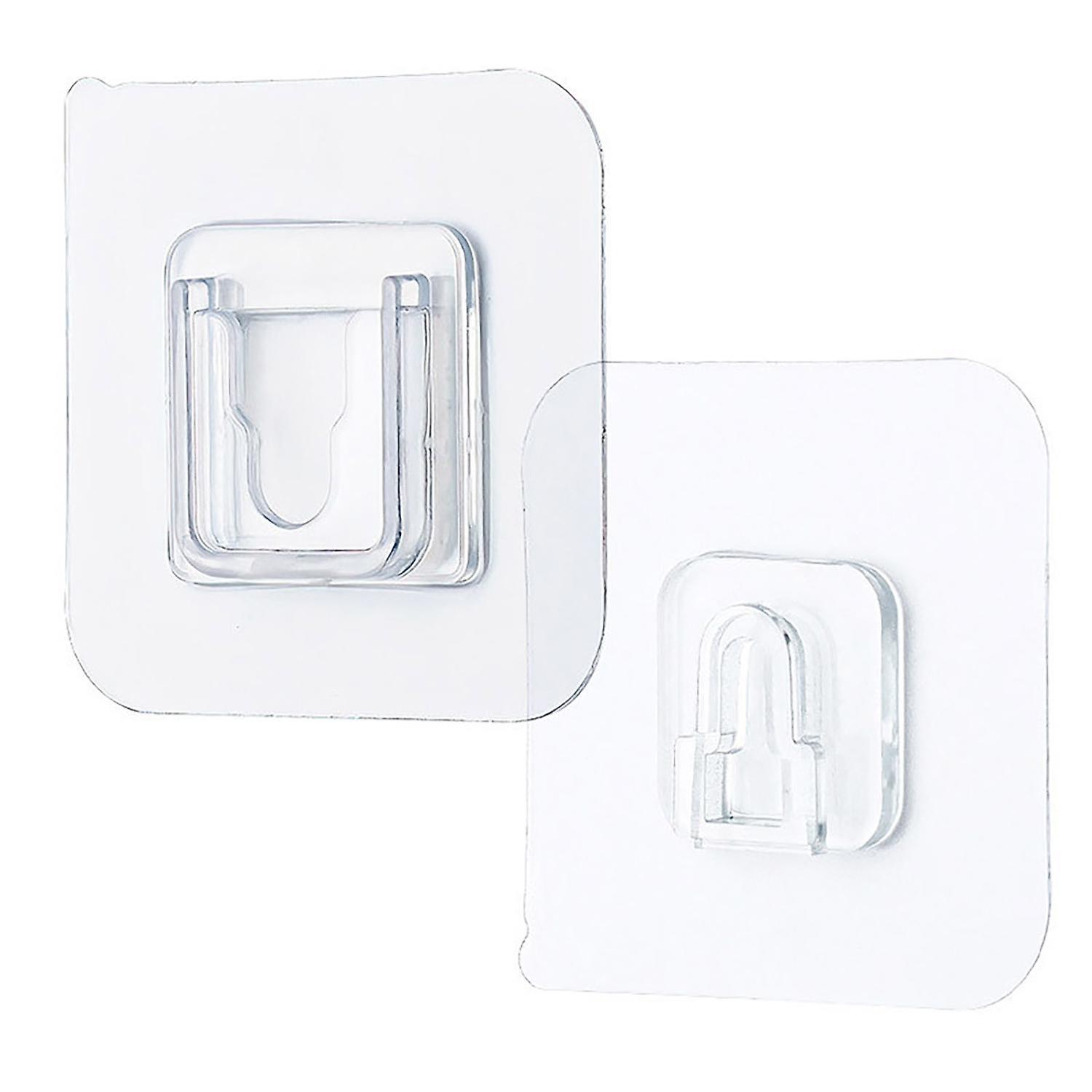 1 Pair Double Sided Wall Adhesive Hook Plug Socket Holder Cable Fixing Organizer