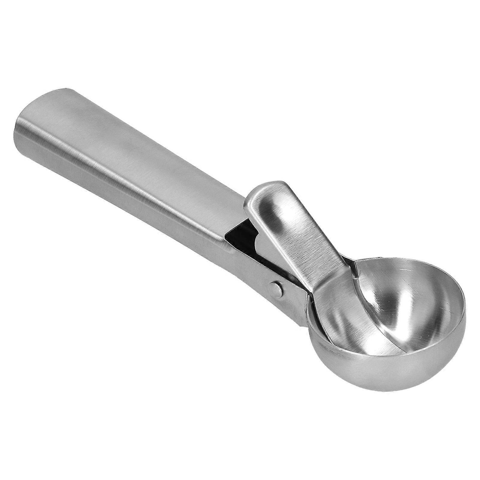 Stainless Steel Ice Cream Scoop with Comfortable Handle for Yogurt Ice Cream (Silver)