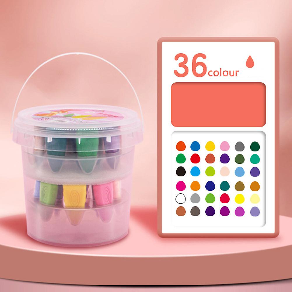 Teardrops Crayons Set with Storage Bucket Easy Coloring Paint Pencils Kits for Children Kids