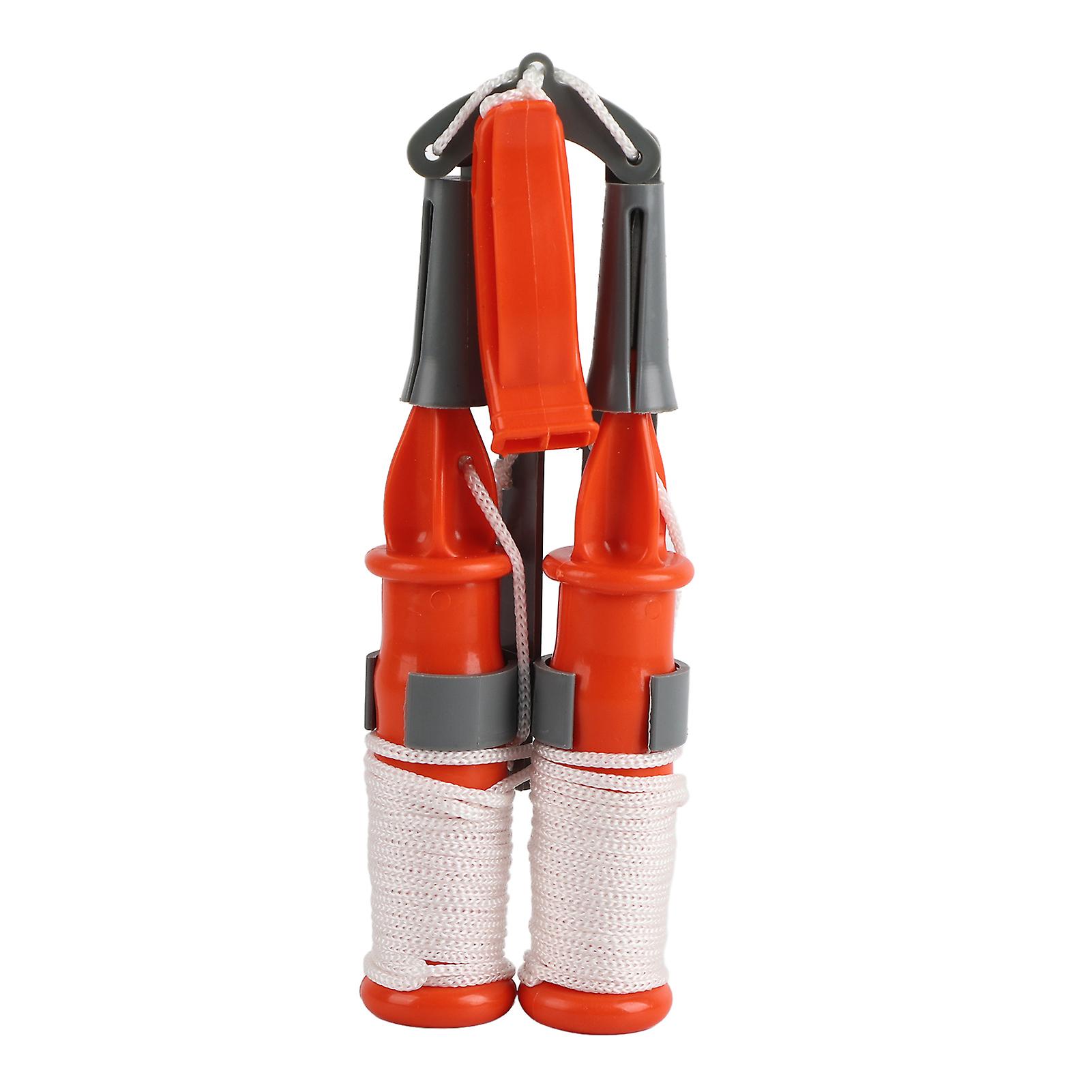 2 Pack Winter Ice Picks for Ice Fishing with Emergency Whistle and White Rope