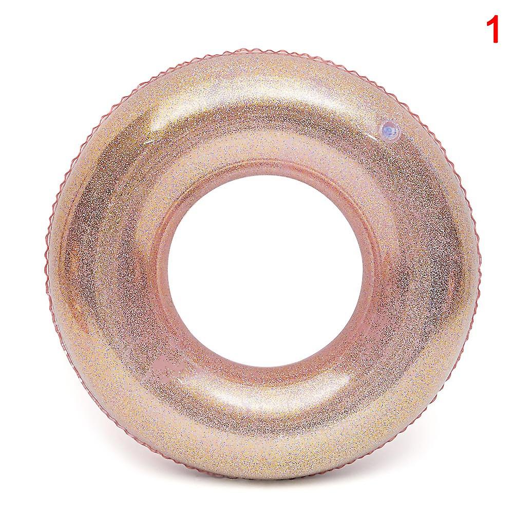 Inflatable Swimming Ring Thicken Transparent Glitter Float Water Toy Raft for Beach Parties