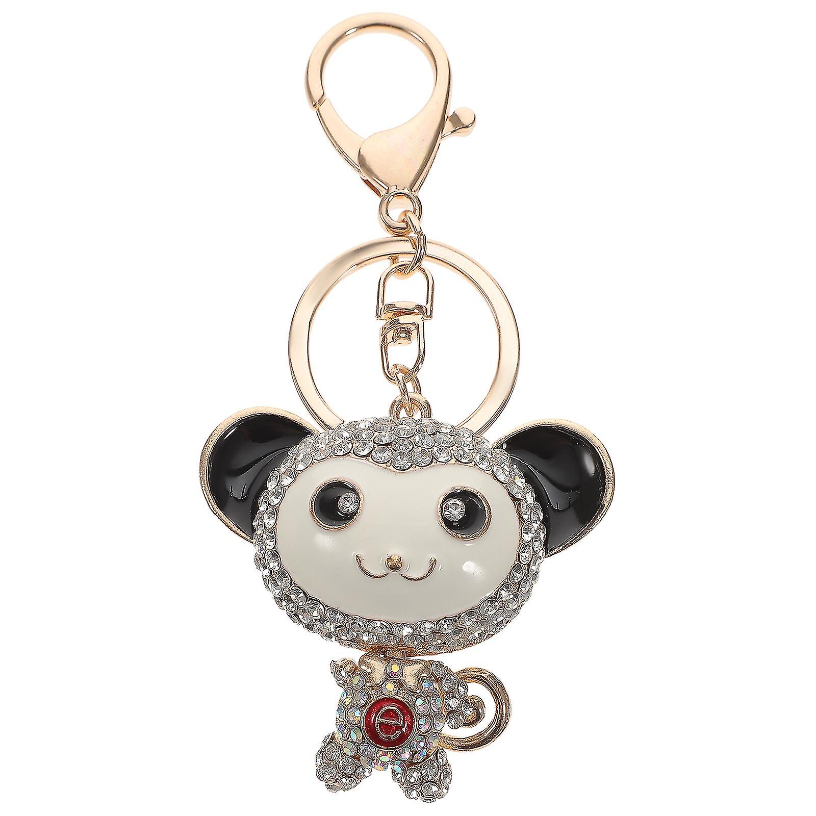 Small Monkey Keychains Decorative Key Rings Cartoon Monkey Keychains Metal Keychain Decors