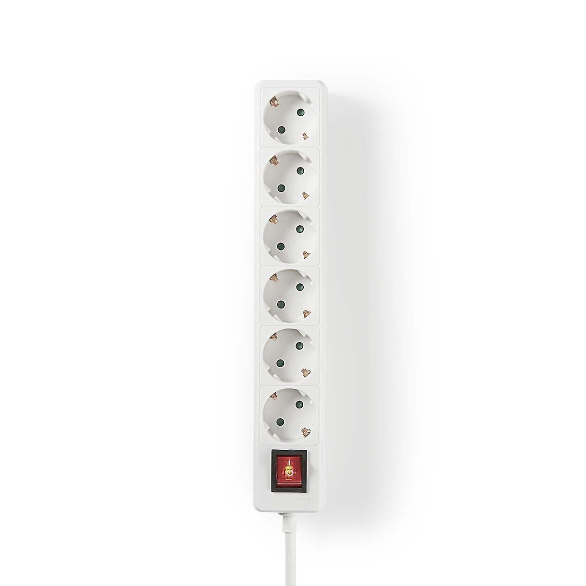 Branch contact | Grounded Plug / Type F (CEE 7/7) | 6-Way | 3.00 m | 3680 W | 16 A | Type of grounding: