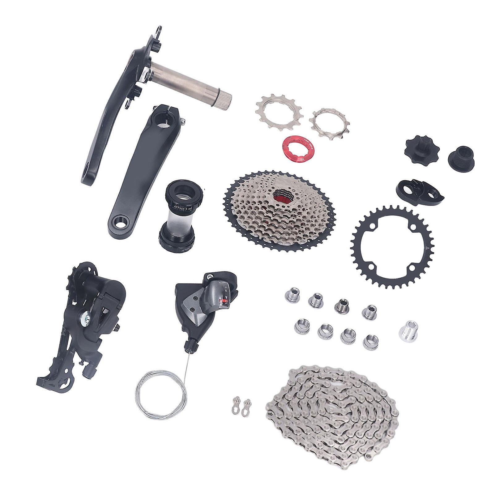 10 Speed Groupset 10 Speed 46T Cassette Crank Arm Bottom Bracket Thumb Shifter Rear Derailleur Set 36T Cassette Sprocket 