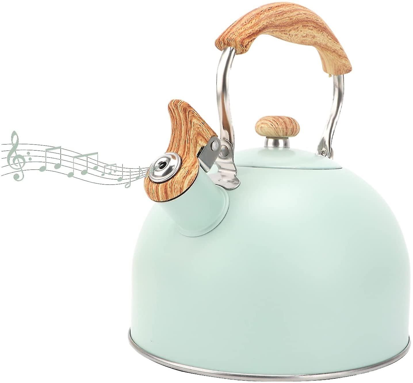 人間工学に基づいたハンドル付き25l口笛を吹く茶釜ステンレス鋼のやかん誘導茶瓶口笛