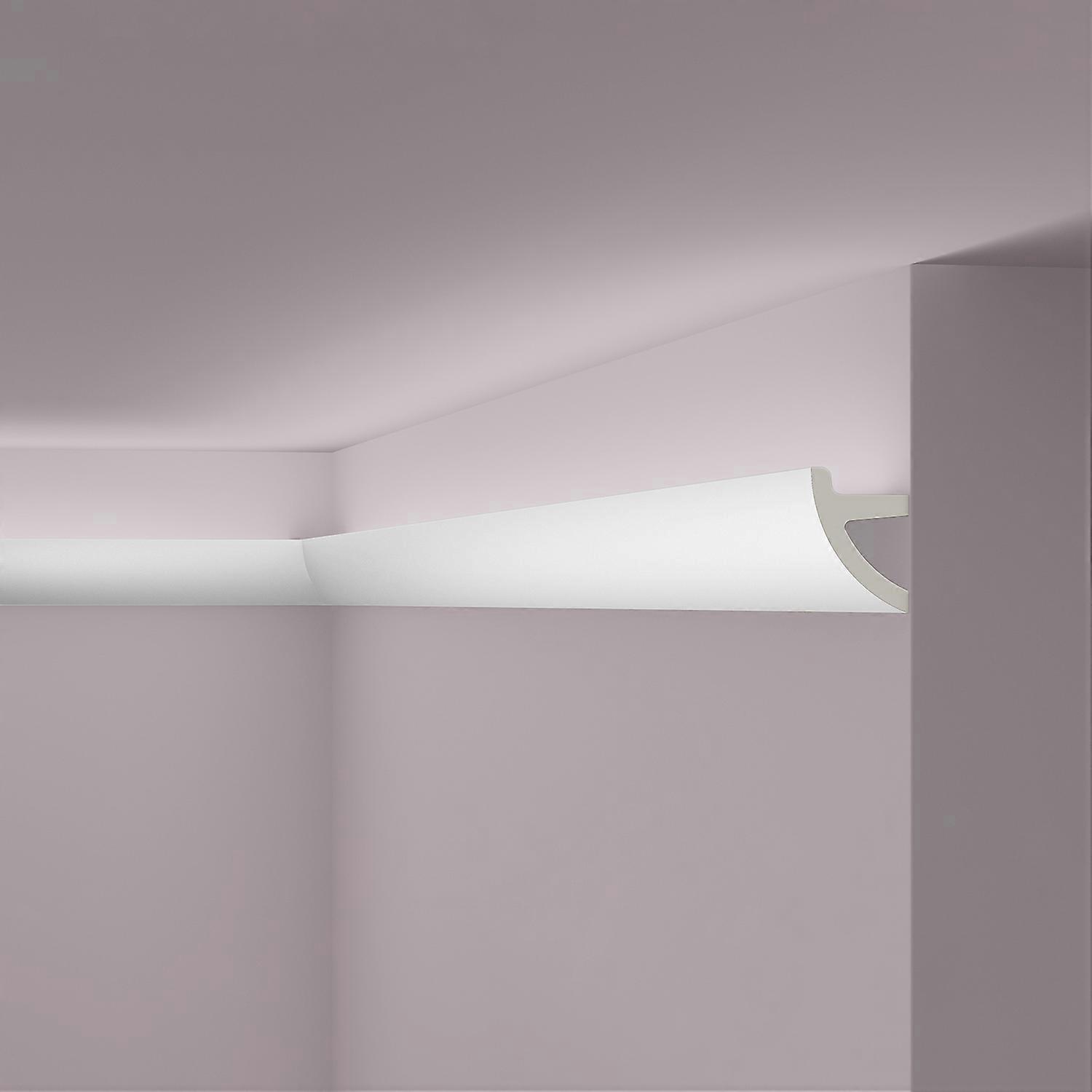 NMC 1 x Cornice moulding IL1 ARSTYL 200 cm x 5 cm x 7 cm white Rigid polyurethane foam pre-primed lightweight, sturdy, dimensionally stable appropriat