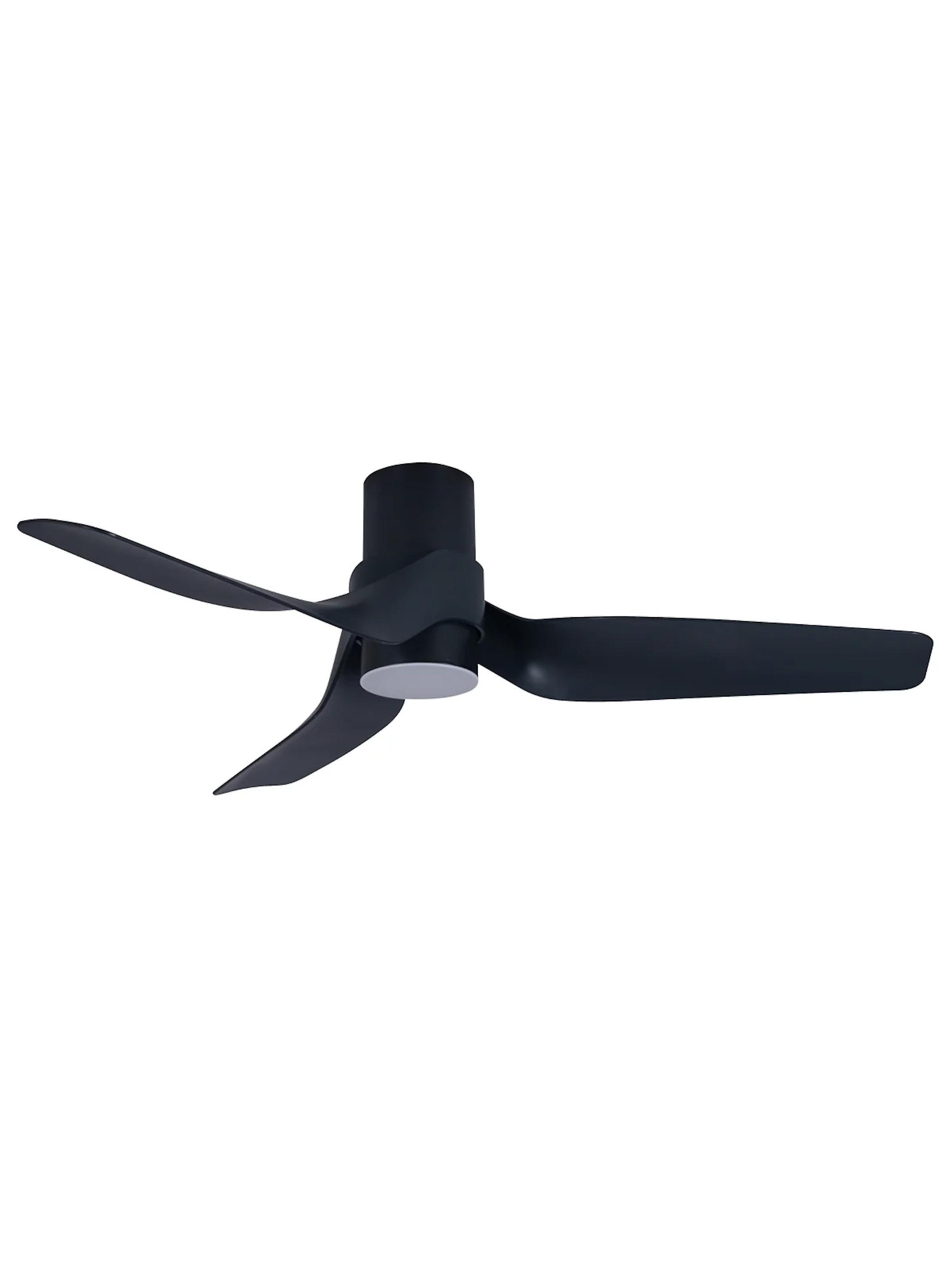 Energy-saving ceiling fan Nautica Black with LED