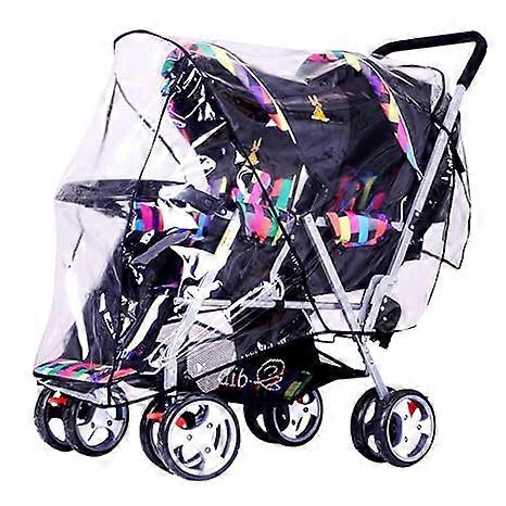 Universal Stroller Rain Cover for Pushchair Pram Rainproof Dustproof Windproof Rain Cover with Canopy and Zipper Door Easy Baby Lift in and Out