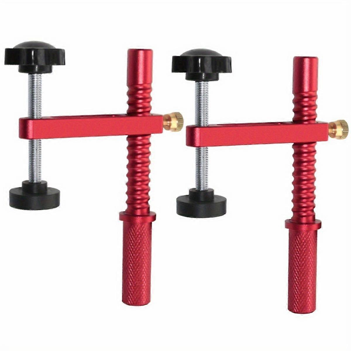 2Pcs Bench Dog Clamp,Dog Hole Clamps for Woodworking,Adjustable Aluminum Alloy Quick Acting Dog Clamp for Table 19mm