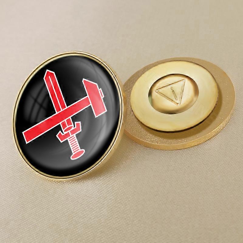 Black Front Strasserism Flag Brooch Badges Lapel Pins